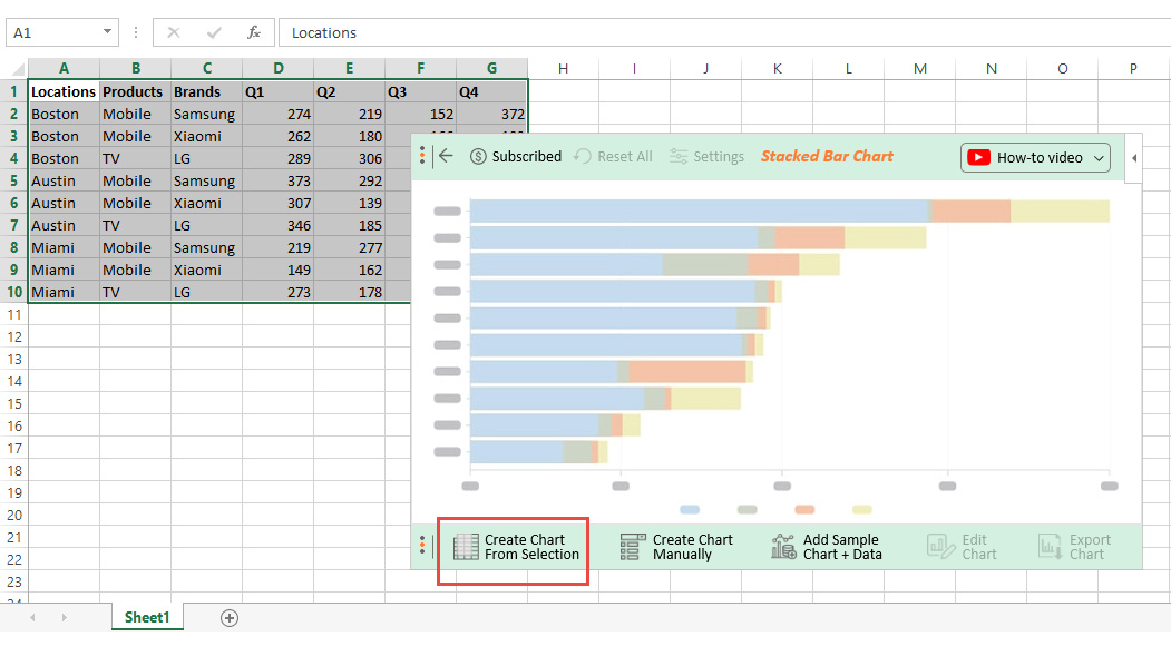 create chart from selection 007 