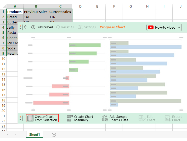 create progress chart in excel 070
