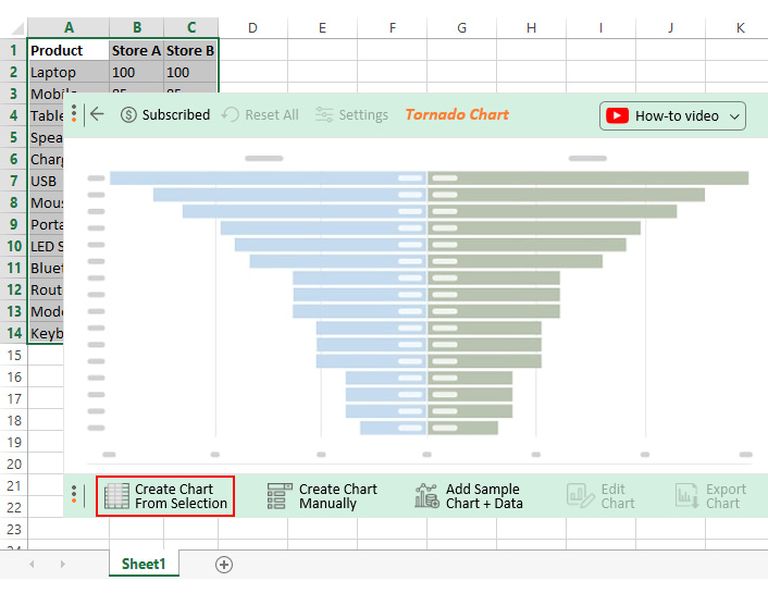 create tornado chart in excel