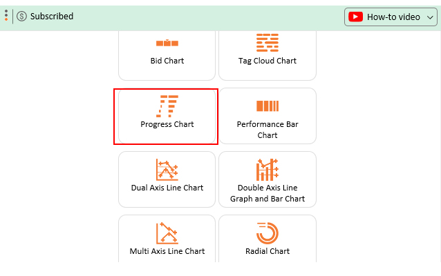 progress chart in excel