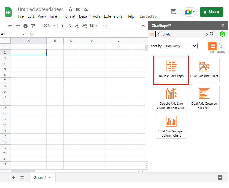 search double bar graph