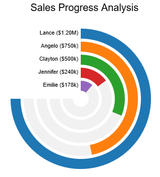 Radial Bar Chart for tracking progress