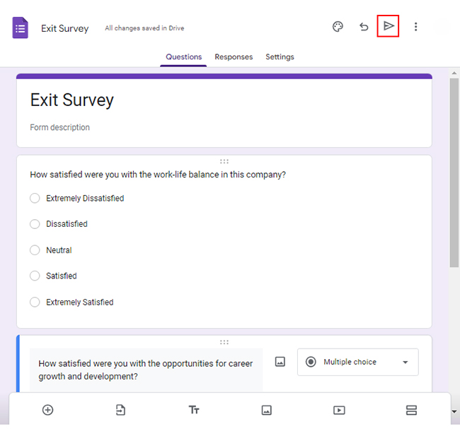 send button