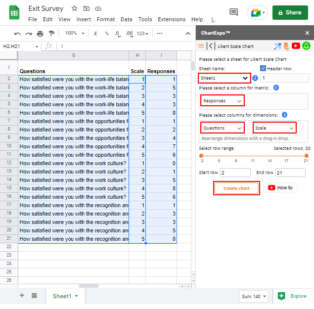 create google forms survey example in google sheets
