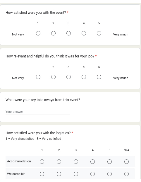 event feedback