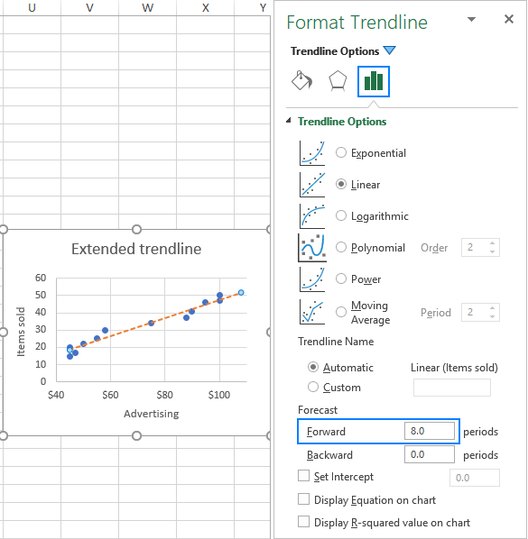 Add Trendline Excel