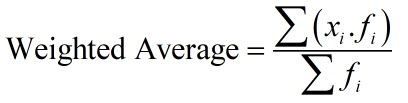 Formula for Weighted Average on Excel