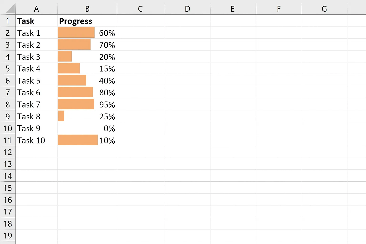 progress bar in excel 5