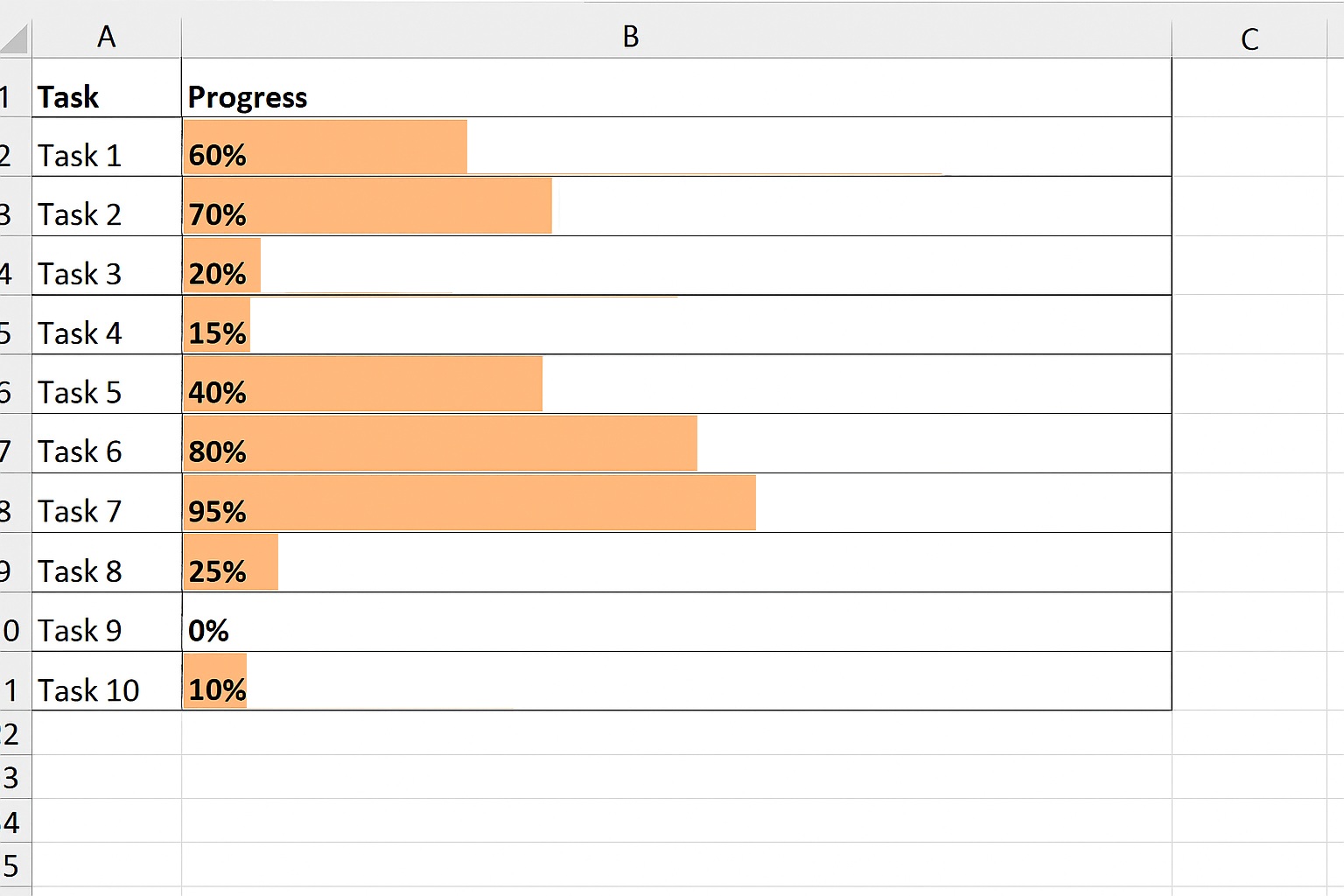 progress bar in excel 6