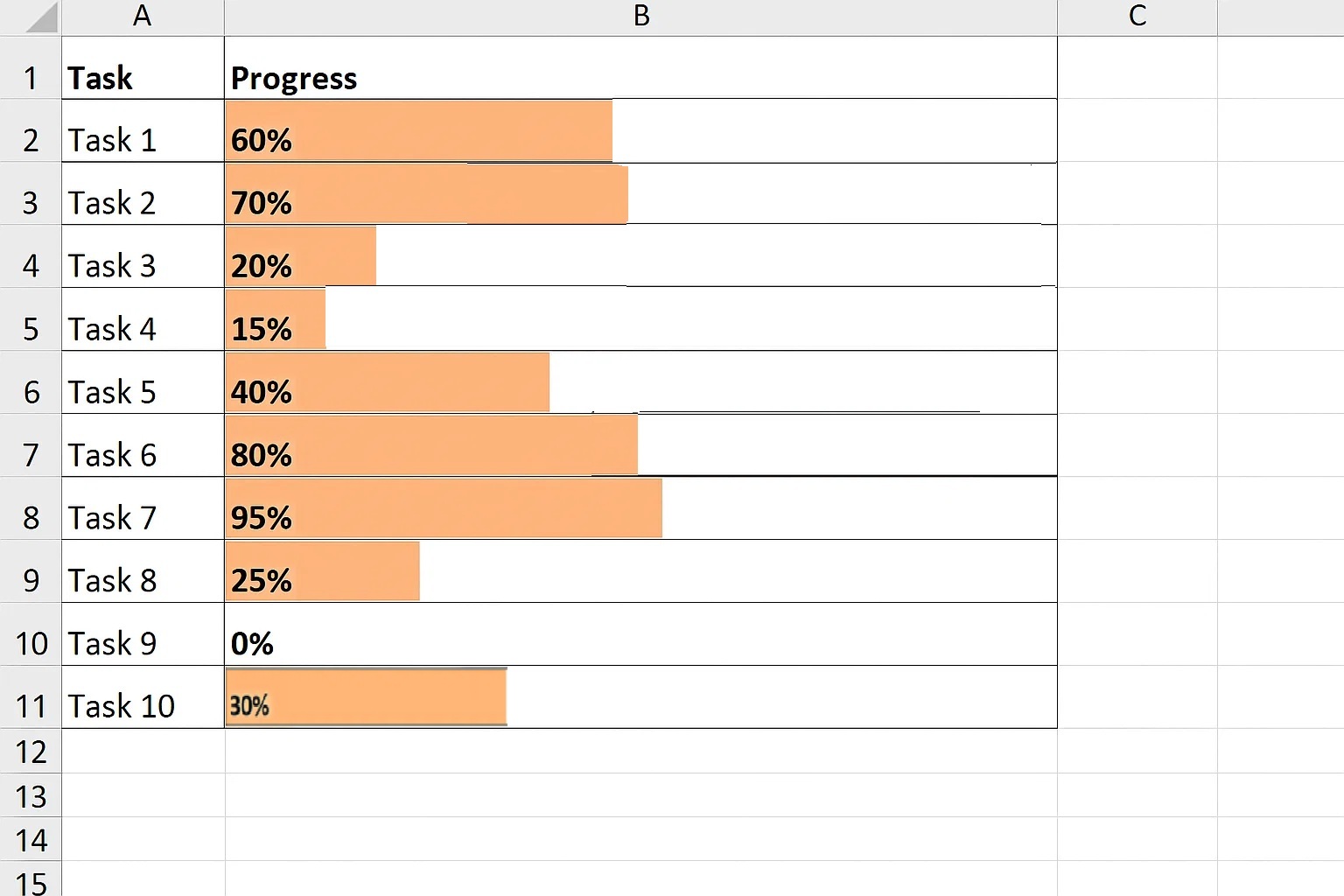 progress bar in excel 7