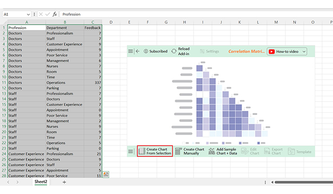 Correlation Matrix in Excel