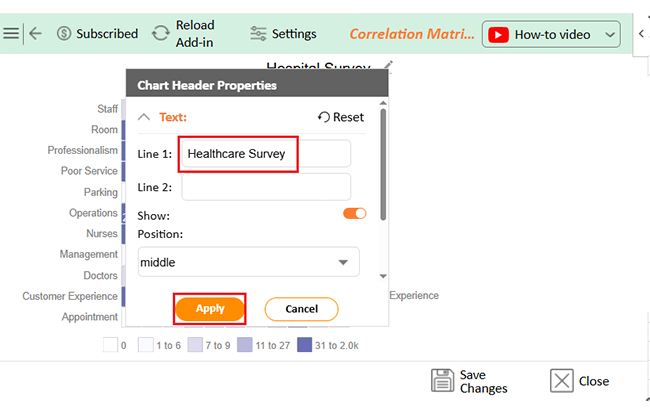 Customize chart